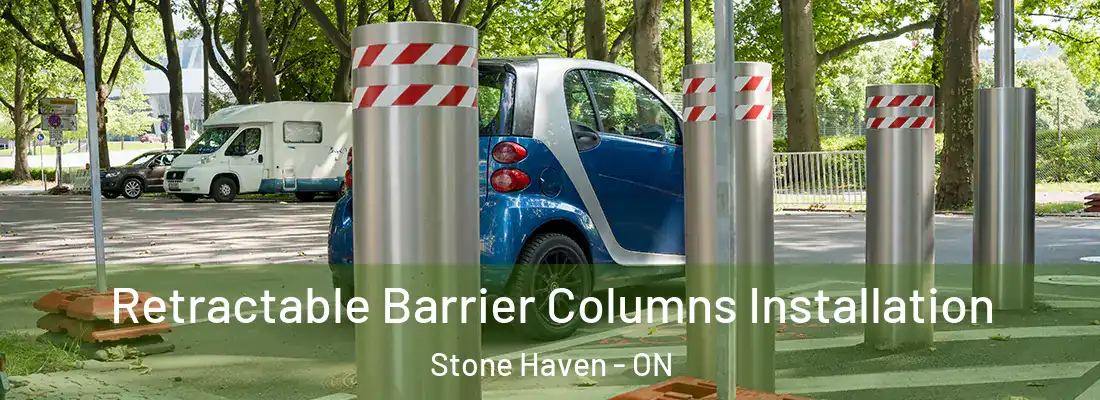  Retractable Barrier Columns Installation Stone Haven - ON